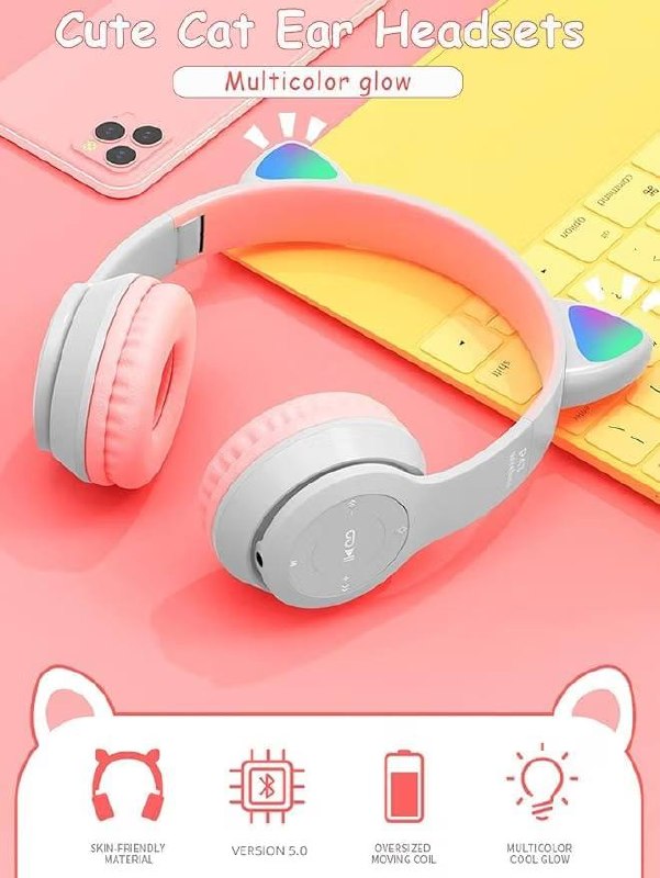 🎶 صيفك أحلى مع سماعات Cat Ear P47M! 