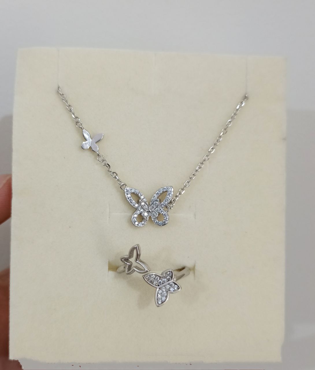 خاتم فراشة فضة