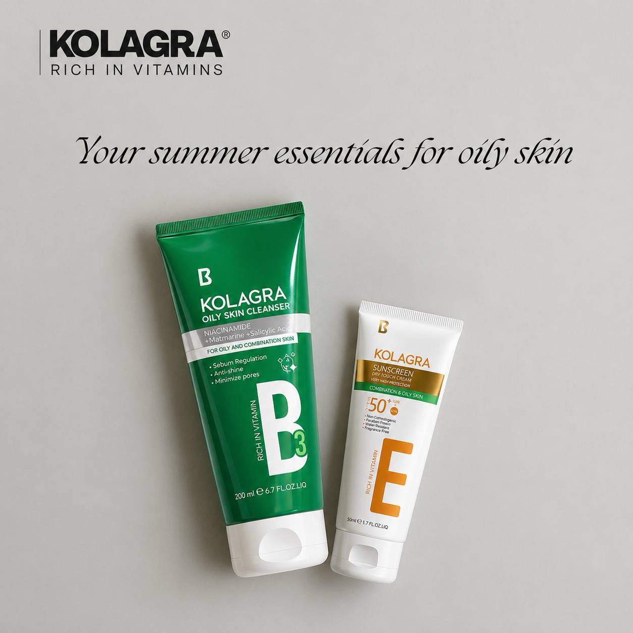 Kolagra غسول + واقي شمس