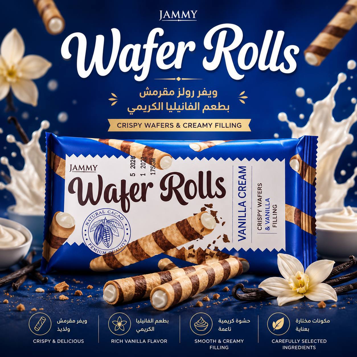بسكوت wafer rolls