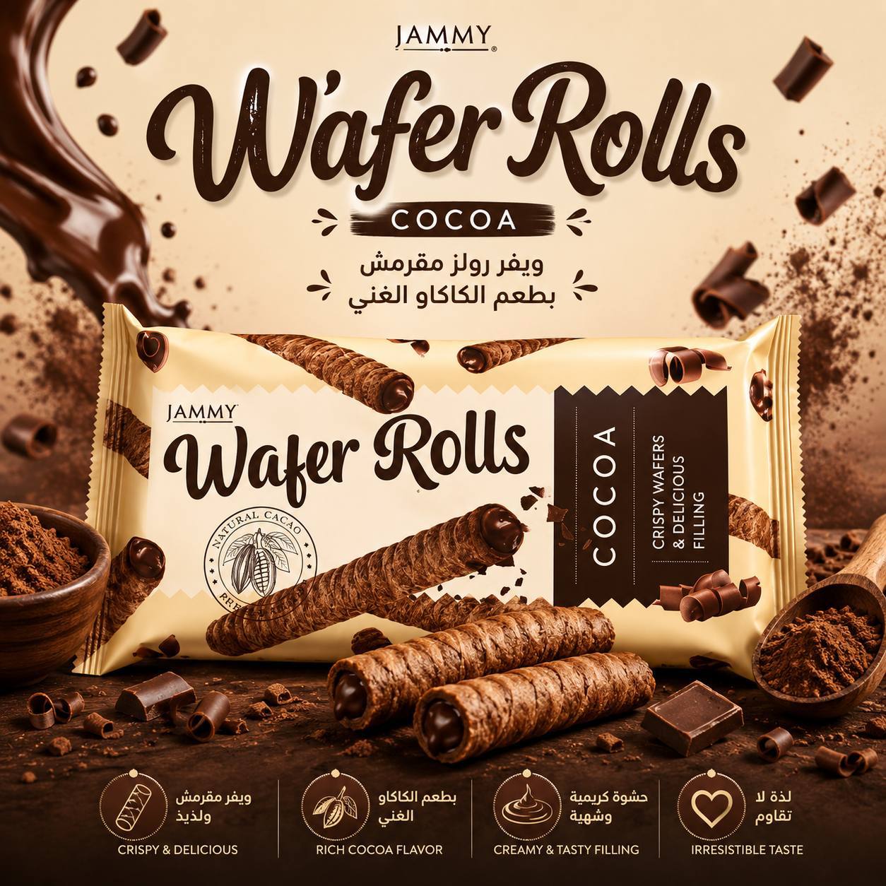 بسكوت wafer rolls