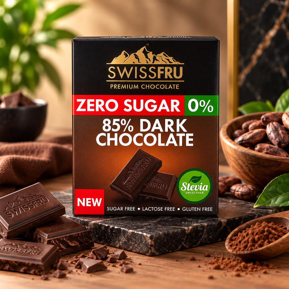SWISSFRU 85% DARK CHOCOLATE