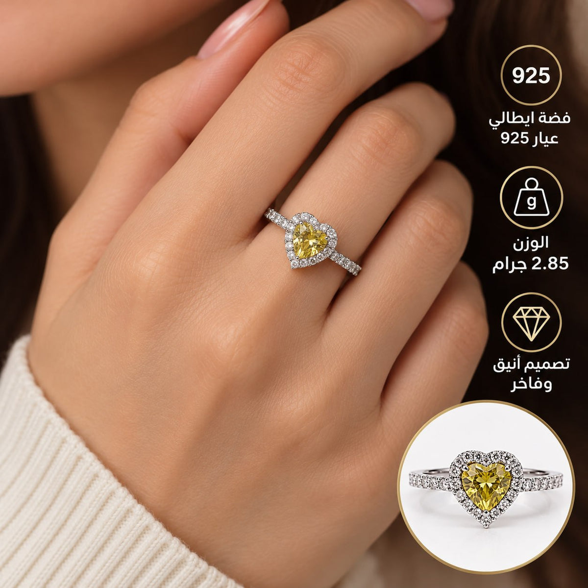 خاتم فضة Pandora ايطالي عيار 925