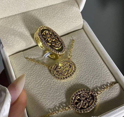 طقم سلسله وانسيال وخاتم