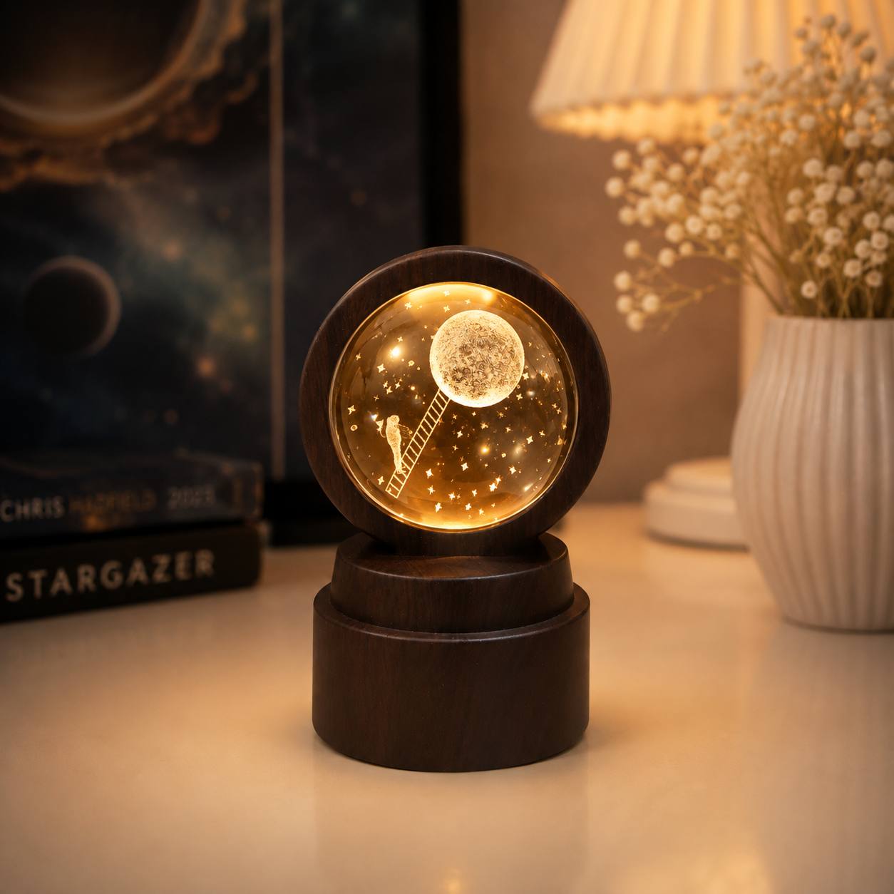 بلورة Fly to the moon 3D متحركة