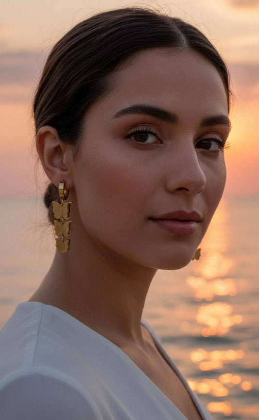 حلق فراشات شيك