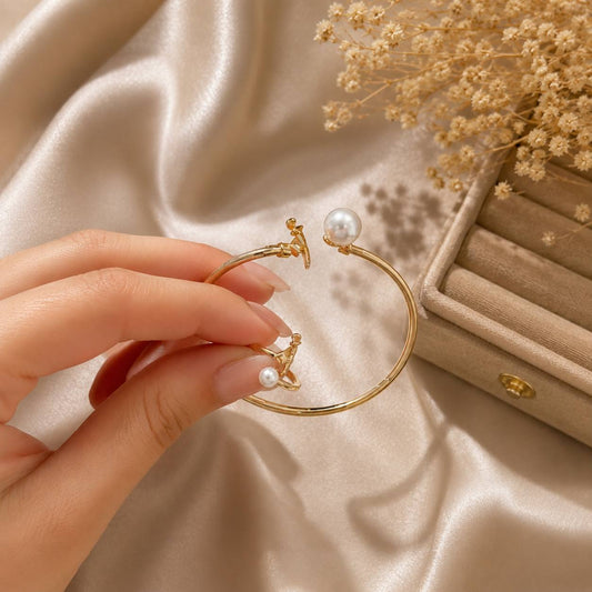 طقم اسورة وخاتم حرف أ