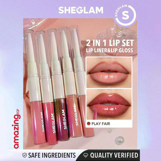 قلم دابل ( ليب جلوس + ليب لاينر ) SHEGLAM