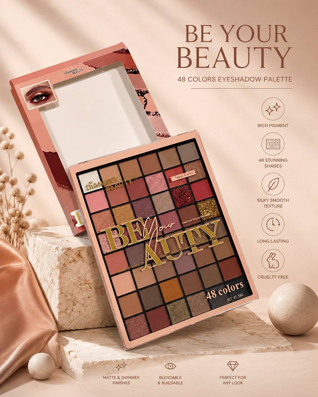 باليت ايشادو 48 لون Diamond Beauty