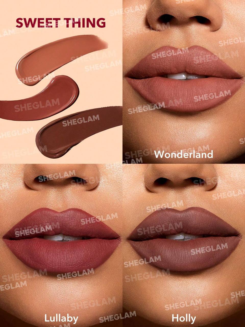 مجموعة روج 3 لون Sheglam