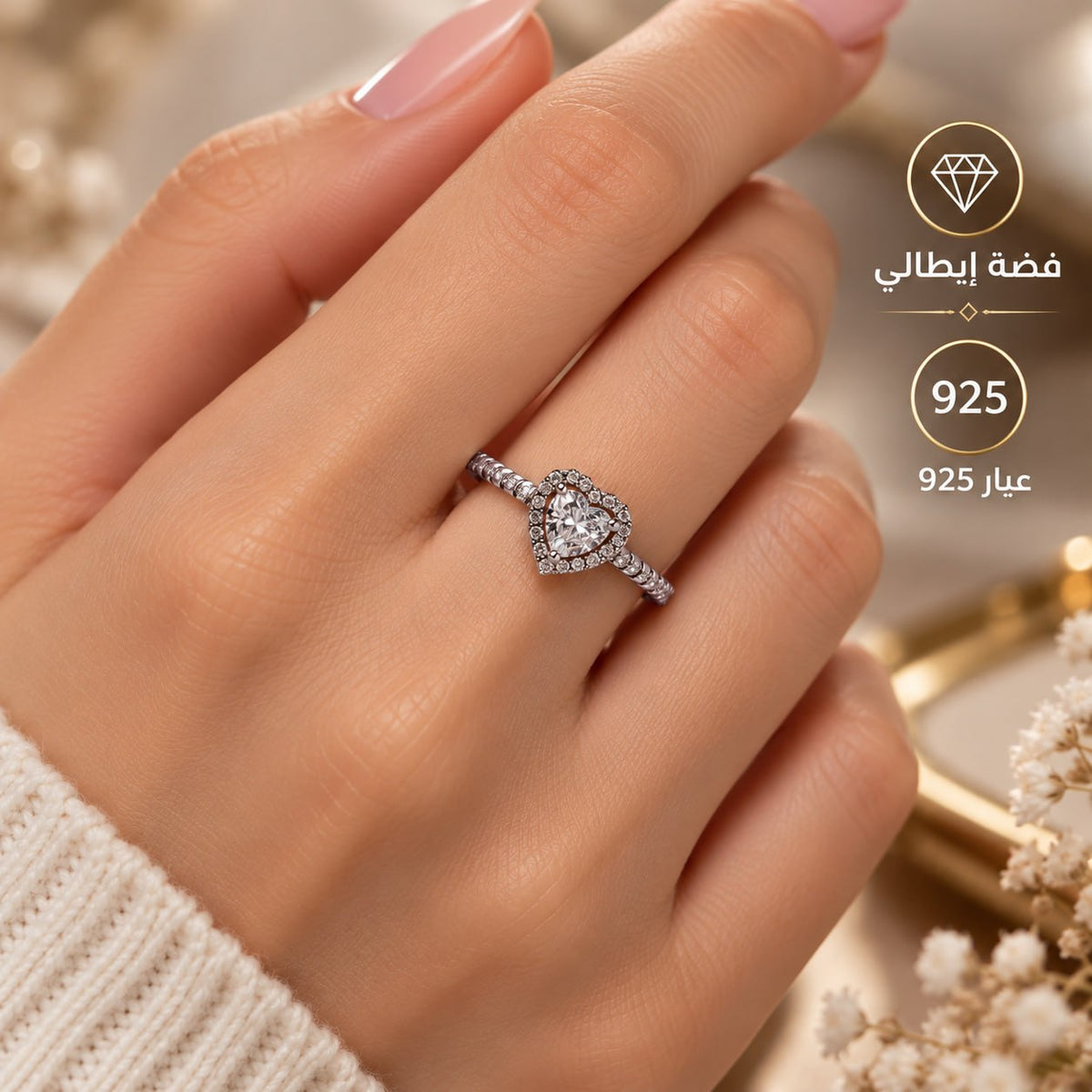 خاتم فضة Pandora ايطالي  عيار 925