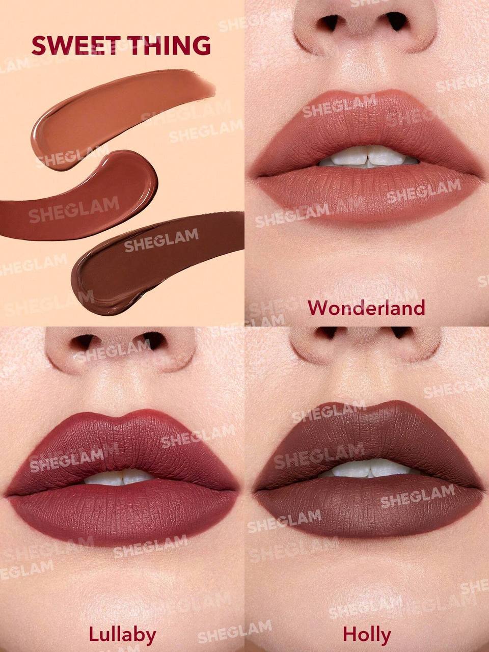 مجموعة روج 3 لون Sheglam 