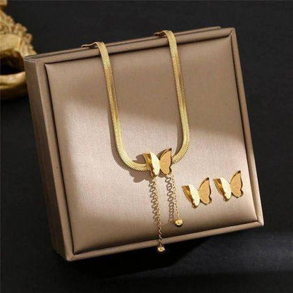 طقم سلسله وحلق فراشه