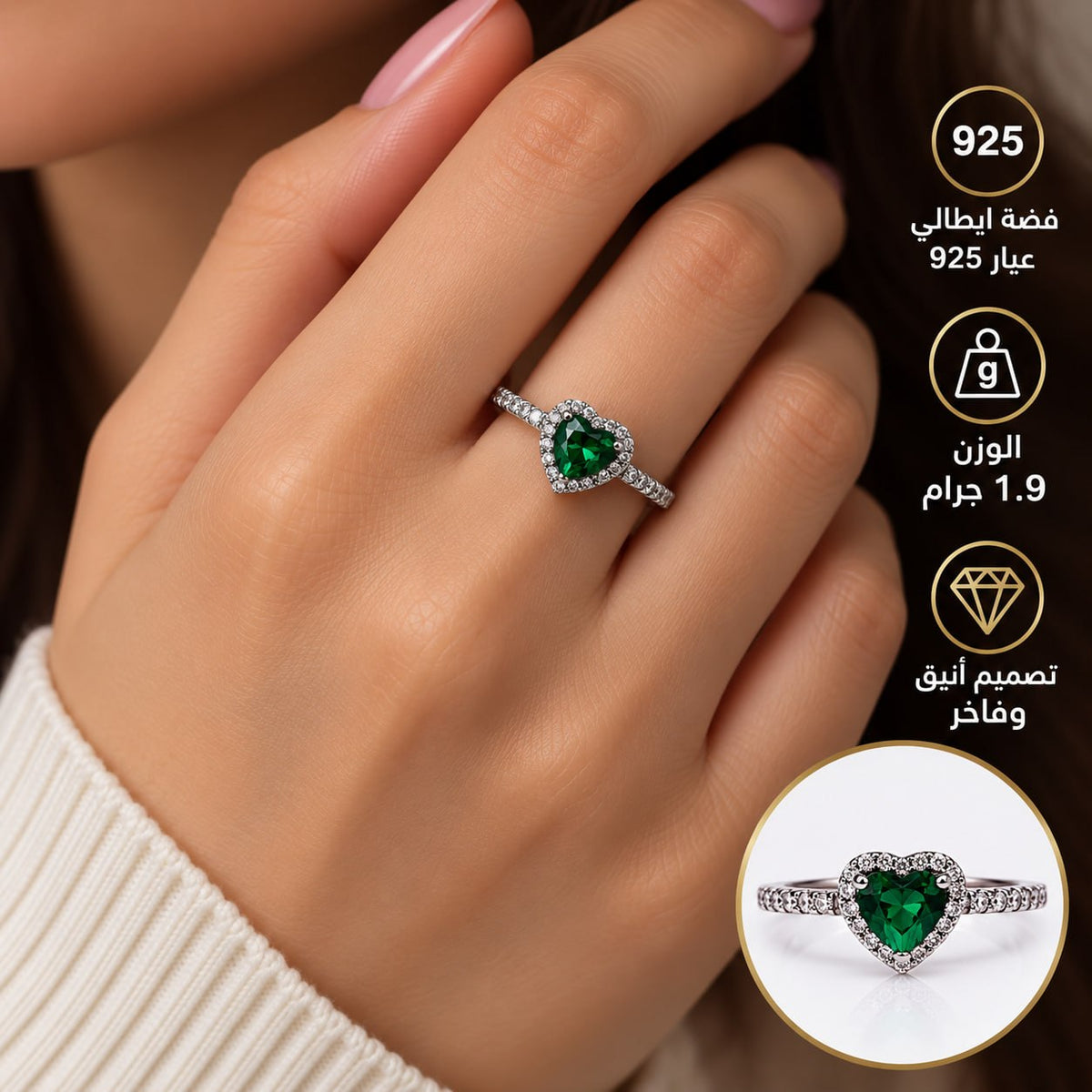 خاتم فضة Pandora ايطالي  عيار 925