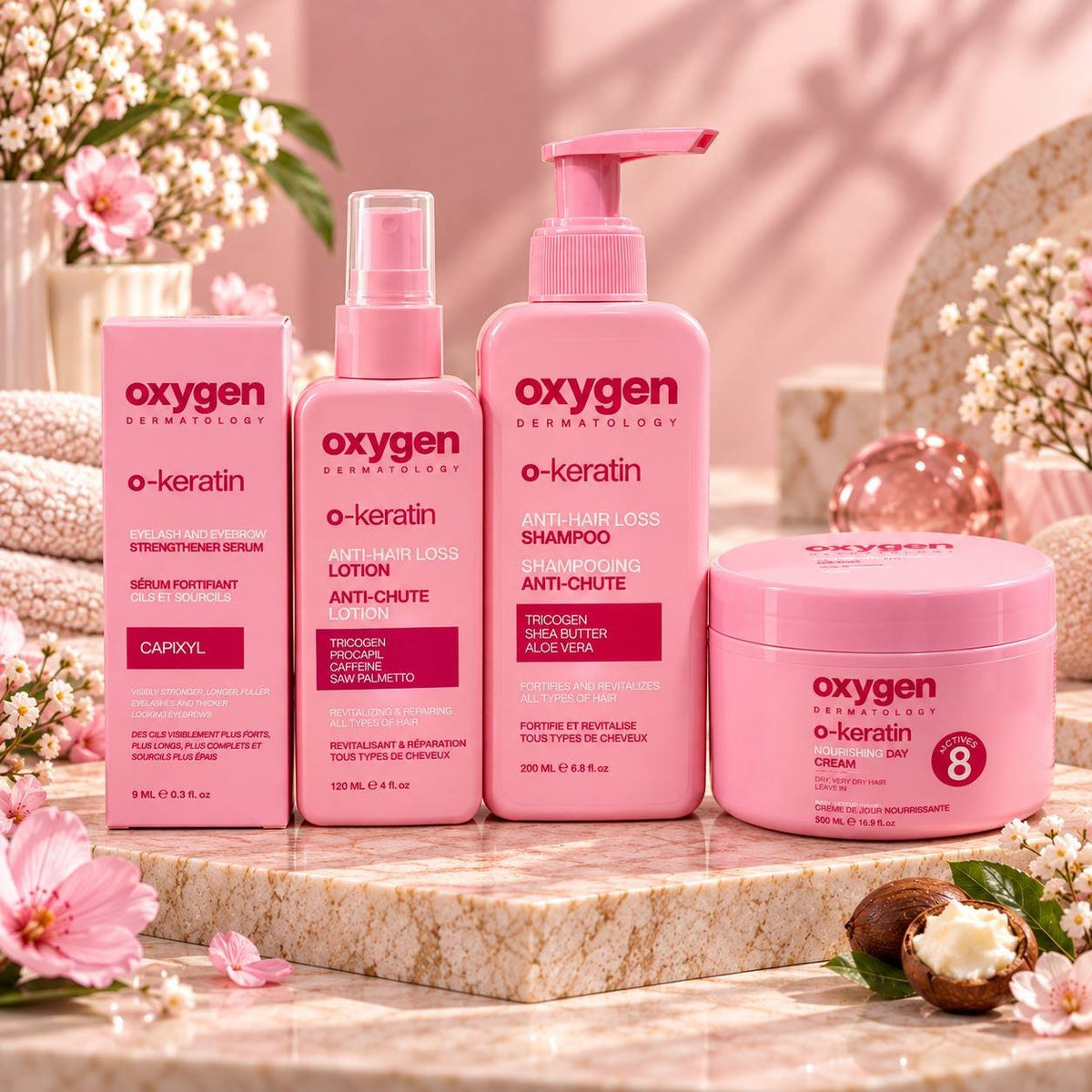 مجموعة O keratin من Oxygen ضد تساقط الشعر